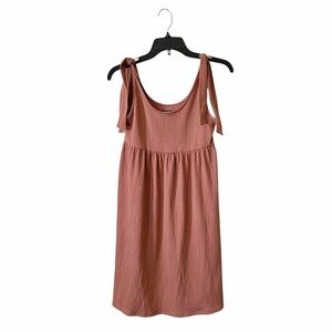 Wild Fable Mini Dress Women's Size S Blush Bow Straps Sleeveless Stretch Summer